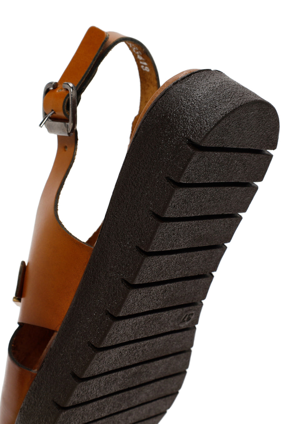 Women's Tan Ankle Strap Leather Sandals
