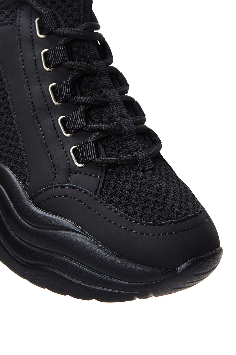 Kadın Siyah Kalın Tabanlı Sneaker