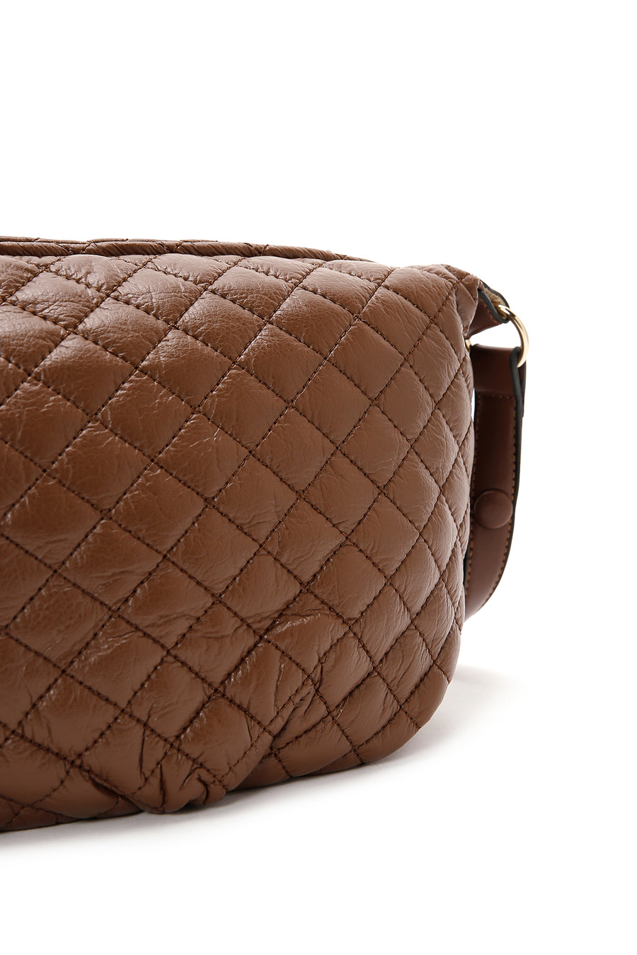 Women's Tan Quilted Shoulder Bag