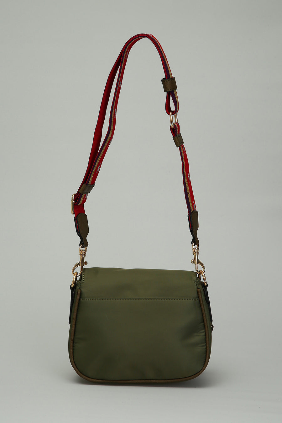 Green Fabric Women's Crossbody Bag