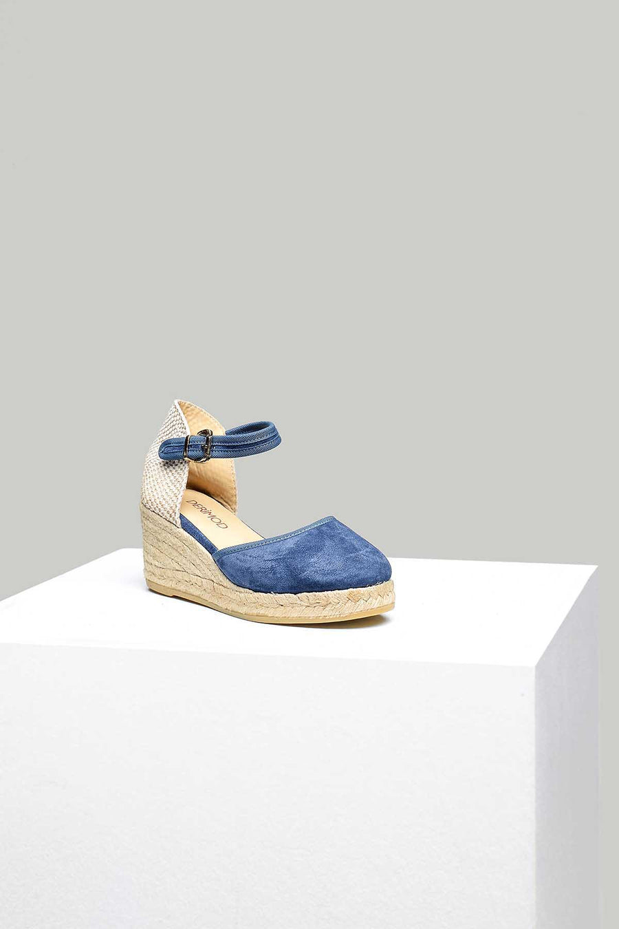 Navy Blue Wedge Heel Women's Espadrille 18SFD281910 | Derimod