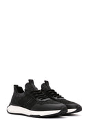 Derimod Zero Men's Black Lace-Up Thick Soled Fabric Sneaker | Derimod