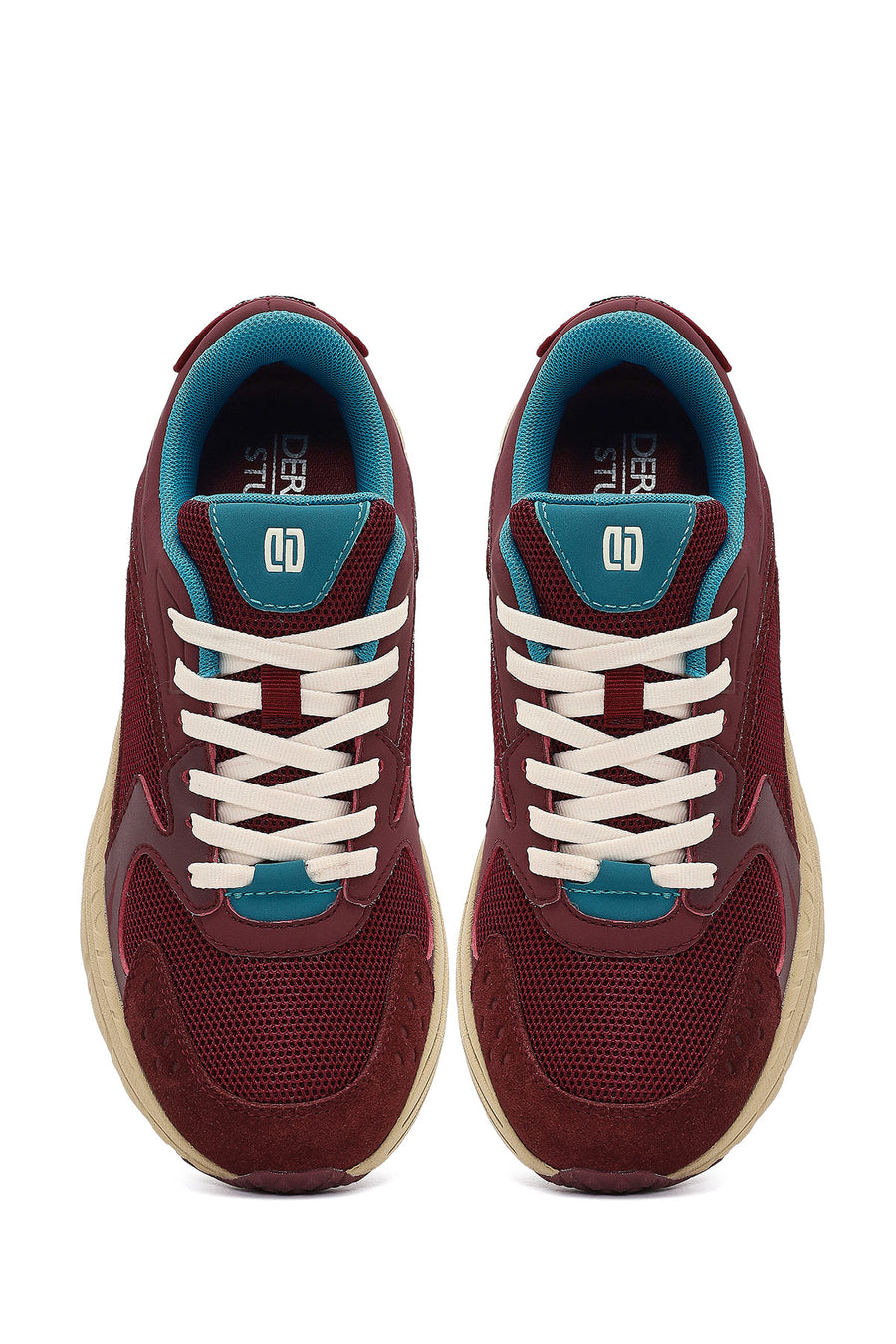 Derimod Studio Women's Burgundy Lace-Up Thick-Soled Sneaker
