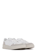 Men's White Leather Sneaker | Derimod