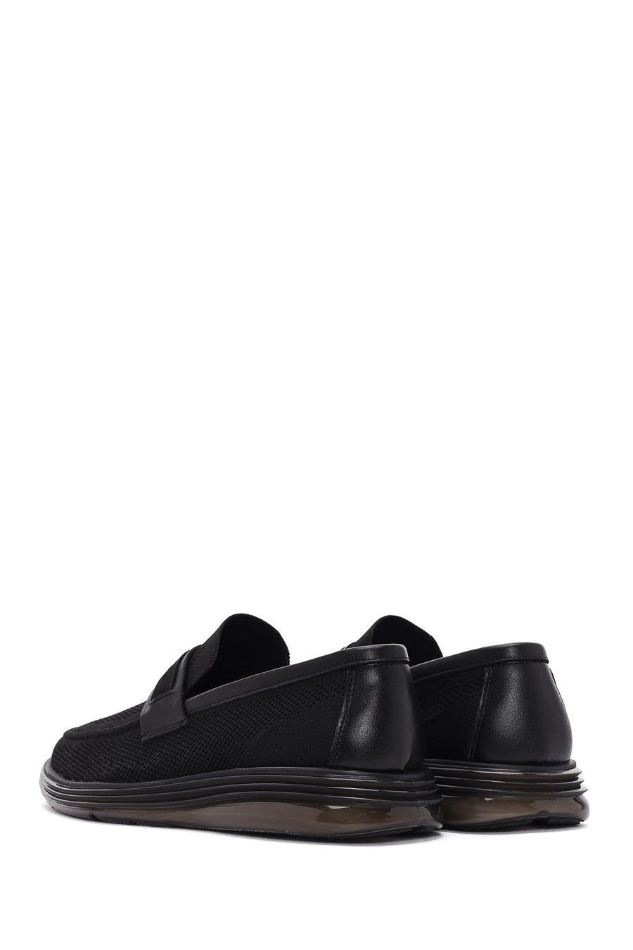 Men's Black Fabric Loafer