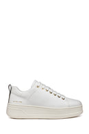 Geox Kadın Beyaz Spherica Ecub-2 Bağcıklı Deri Sneaker | Derimod