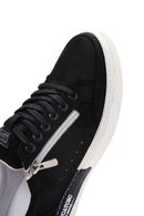 Men's Black Nubuck Leather Sneaker | Derimod