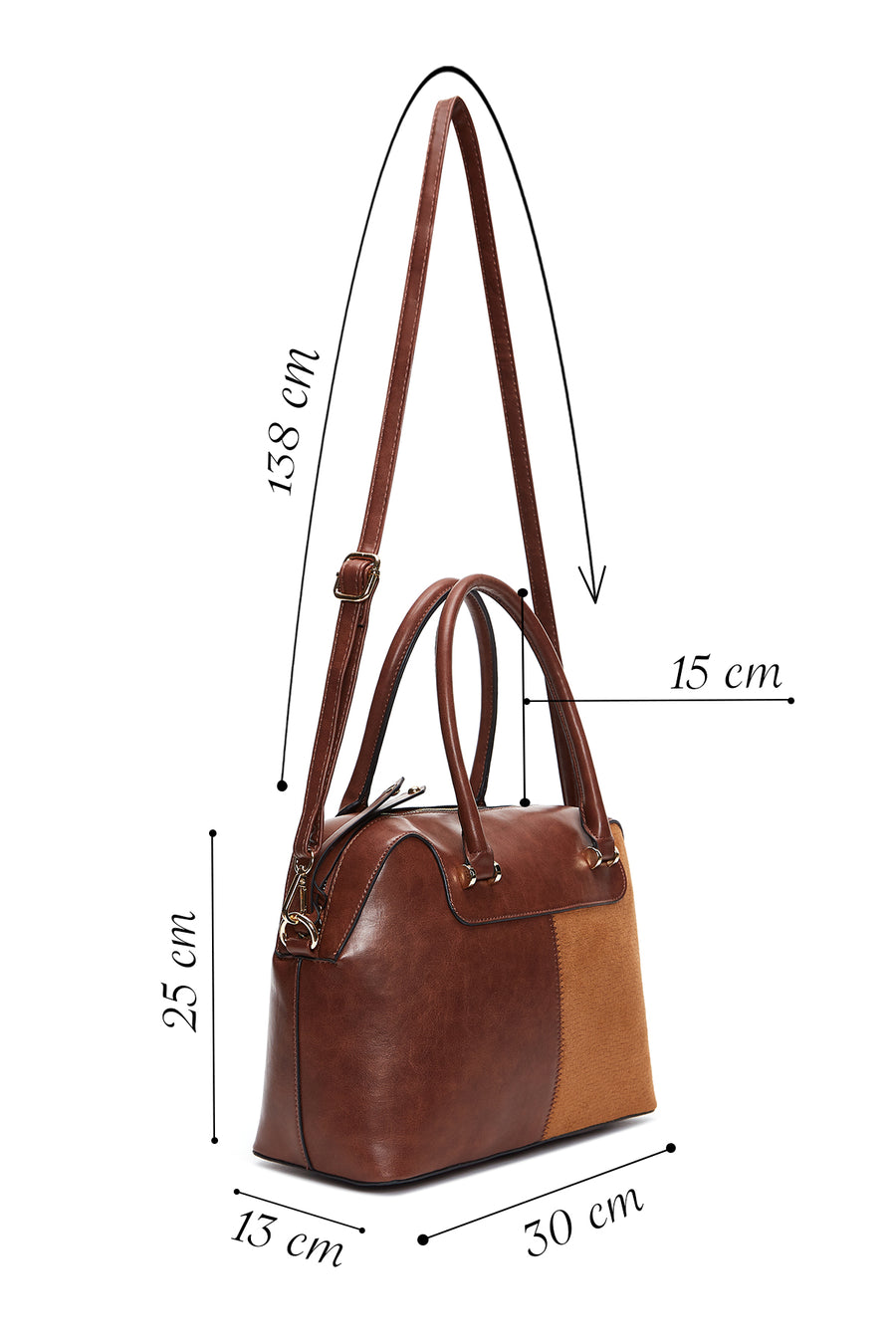 Women's Brown Classic Shoulder Bag