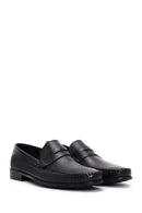 Men's Black Leather Casual Loafer | Derimod