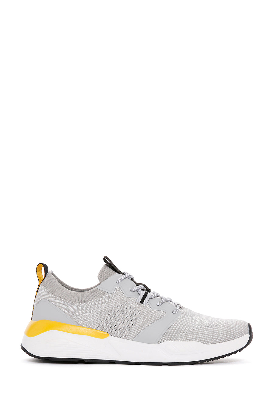 Derimod Zero Men's Gray Lace-Up Thick Soled Fabric Sneaker