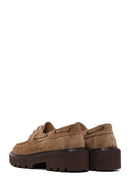 Woman Tan Lace-up Thick-soled Suede Leather Casual Shoes | Derimod
