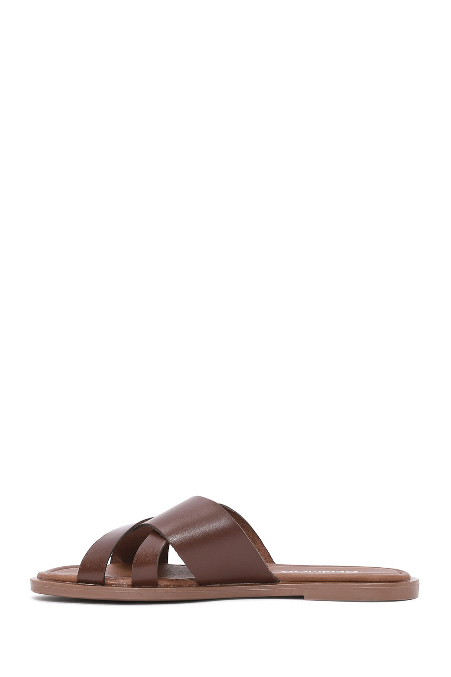 Women's Brown Leather Slippers