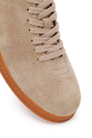 Male Beige Lace-up Suede Leather Sneaker | Derimod
