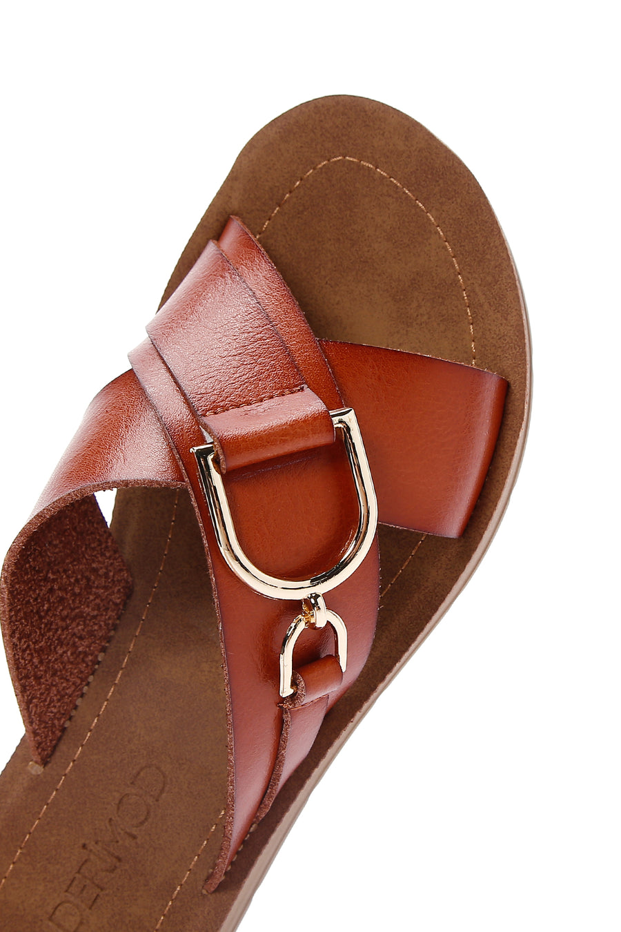 Women's Tan Flat Slippers
