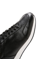 Men's Black Leather Sneaker | Derimod