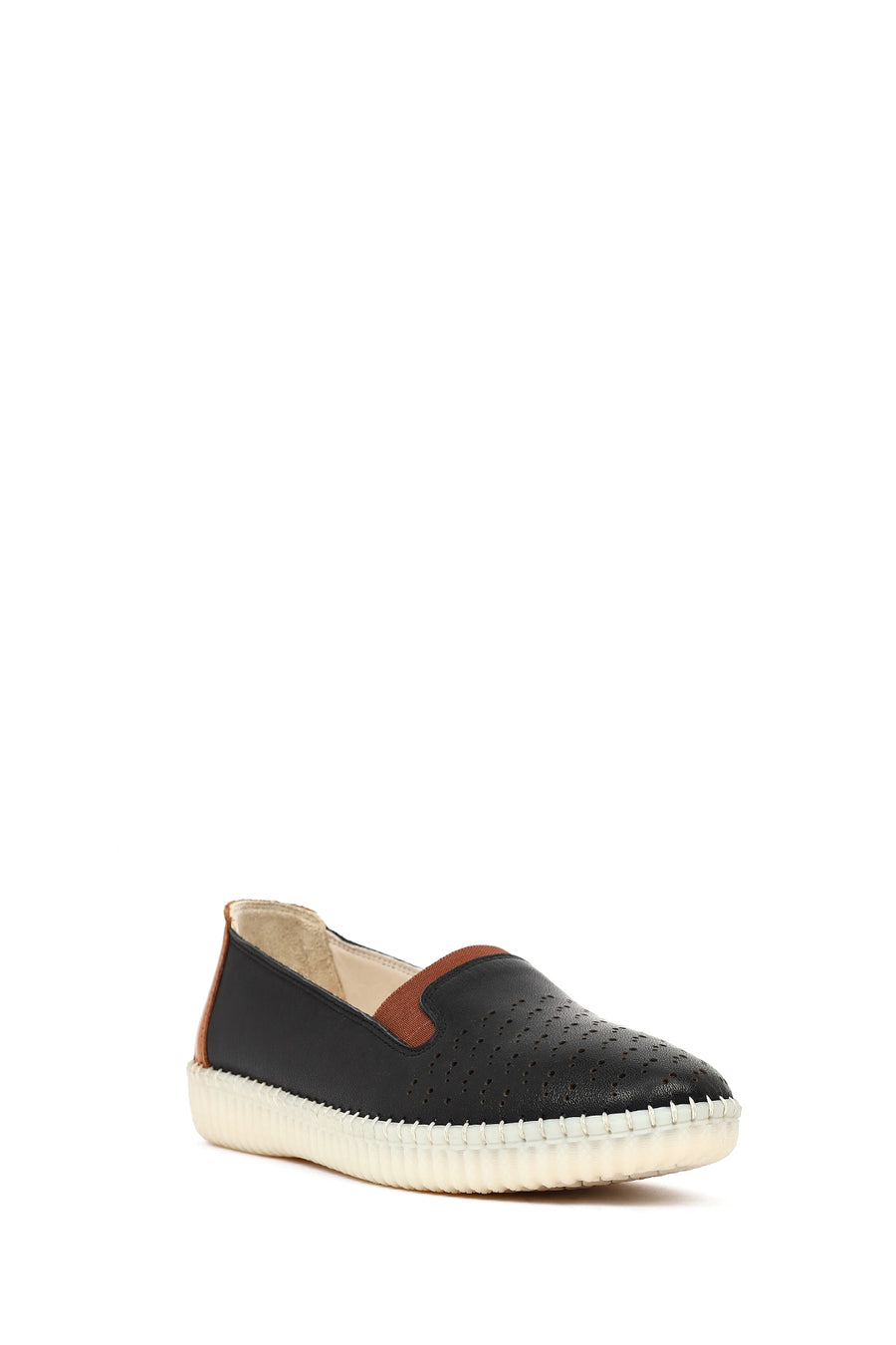 Woman Black Leather Comfort Shoes