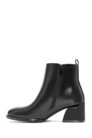 Women's Black Zippered Heeled Boots | Derimod