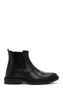 Men's Black Zippered Leather Casual Boots | Derimod