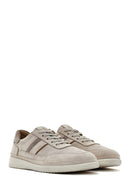 Men's Beige Lace-Up Nubuck Leather Sneaker | Derimod