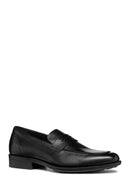 Geox Men's Black Decio Leather Casual Shoes | Derimod