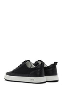 Men's Black Lace-up Leather Sneaker | Derimod