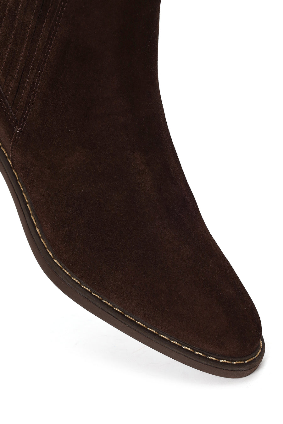 Woman Brown Suede Chelsea Boots