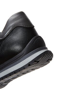 Men's Black Leather Casual Sneaker | Derimod