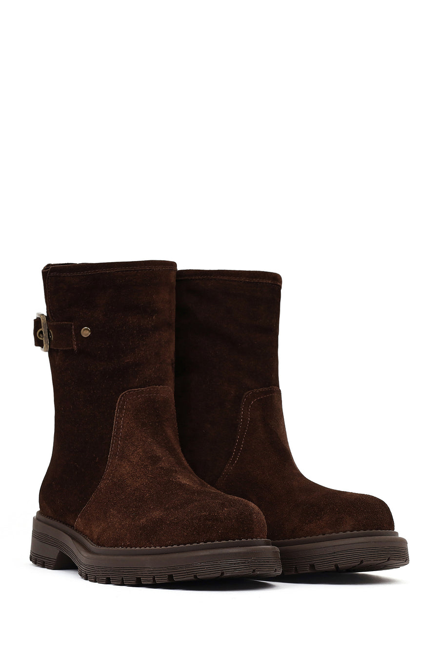 Women's Brown Suede Leather Boots