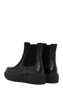 Women's Black Leather Chelsea Boots | Derimod