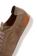 Men's Beige Suede Leather Sneaker | Derimod