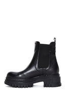 Women's Black Leather Chelsea Boots | Derimod