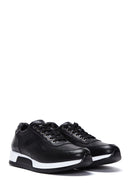 Men's Black Leather Thick Sole Sneaker | Derimod