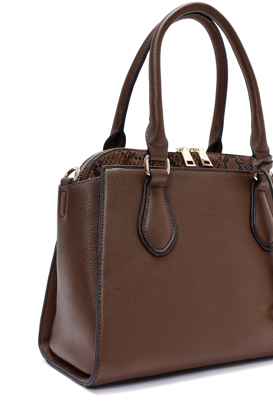 Woman Brown Long-Strap Classic Shoulder Bag