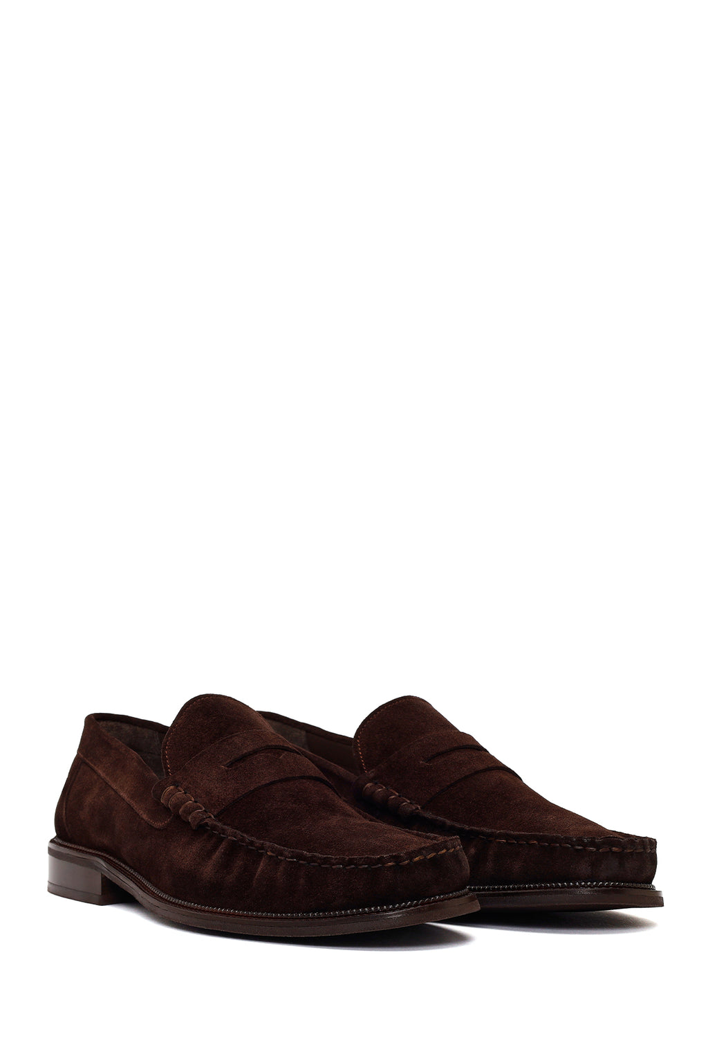Erkek Kahverengi Süet Deri Casual Loafer