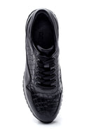 Men's Leather Crocodile Sneaker | Derimod