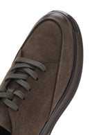 Men's Green Lace-Up Nubuck Leather Sneaker | Derimod