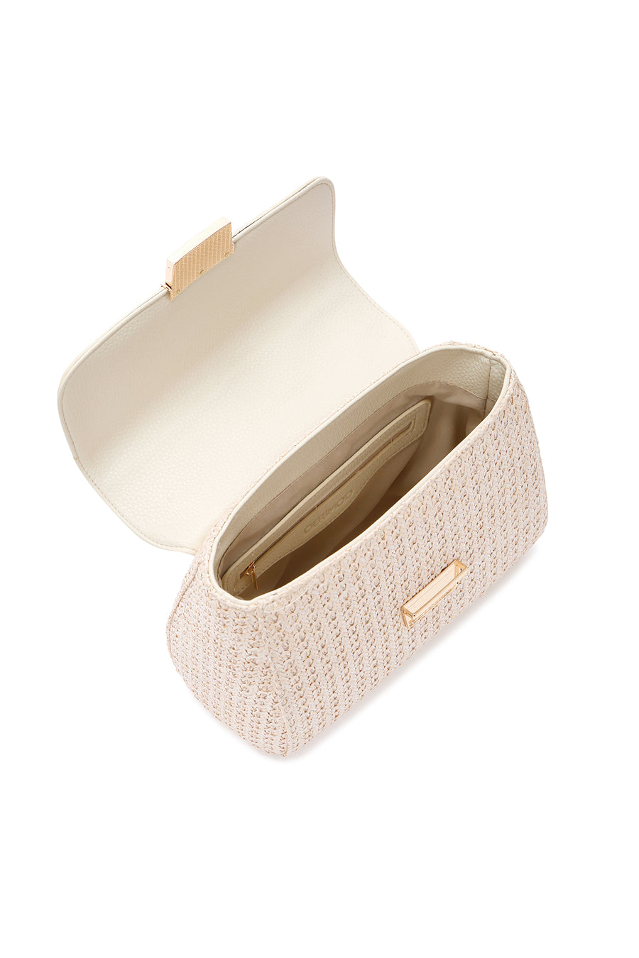 Women's Beige Long Strap Straw Shoulder Bag