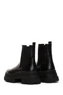 Women's Black Leather Thick Soled Chelsea Boots | Derimod