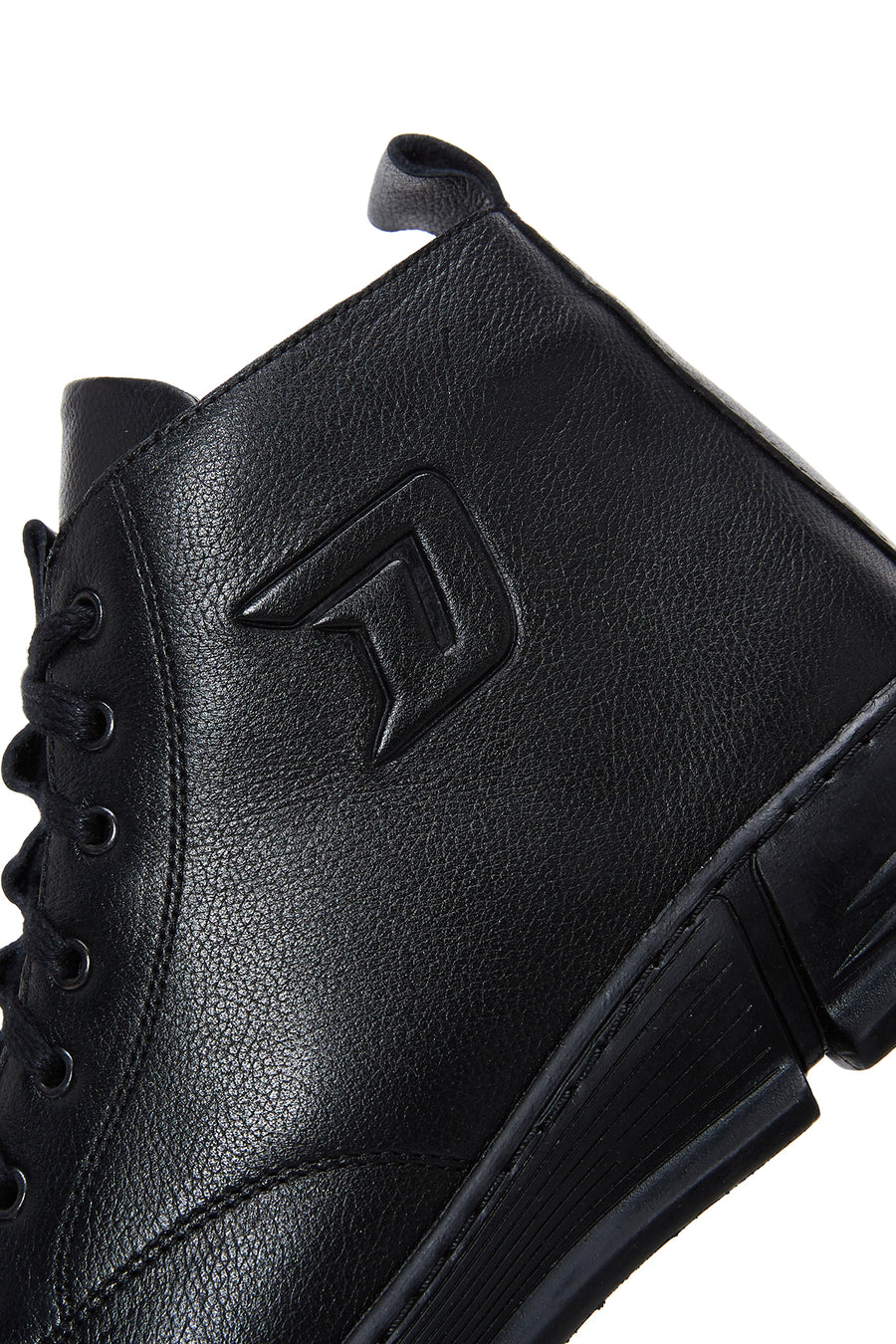 Men's Black Leather Zippered Boots