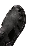 Women's Black Ankle Strap Leather Sandals | Derimod