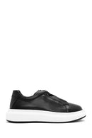 Men's Black Leather Sneaker | Derimod