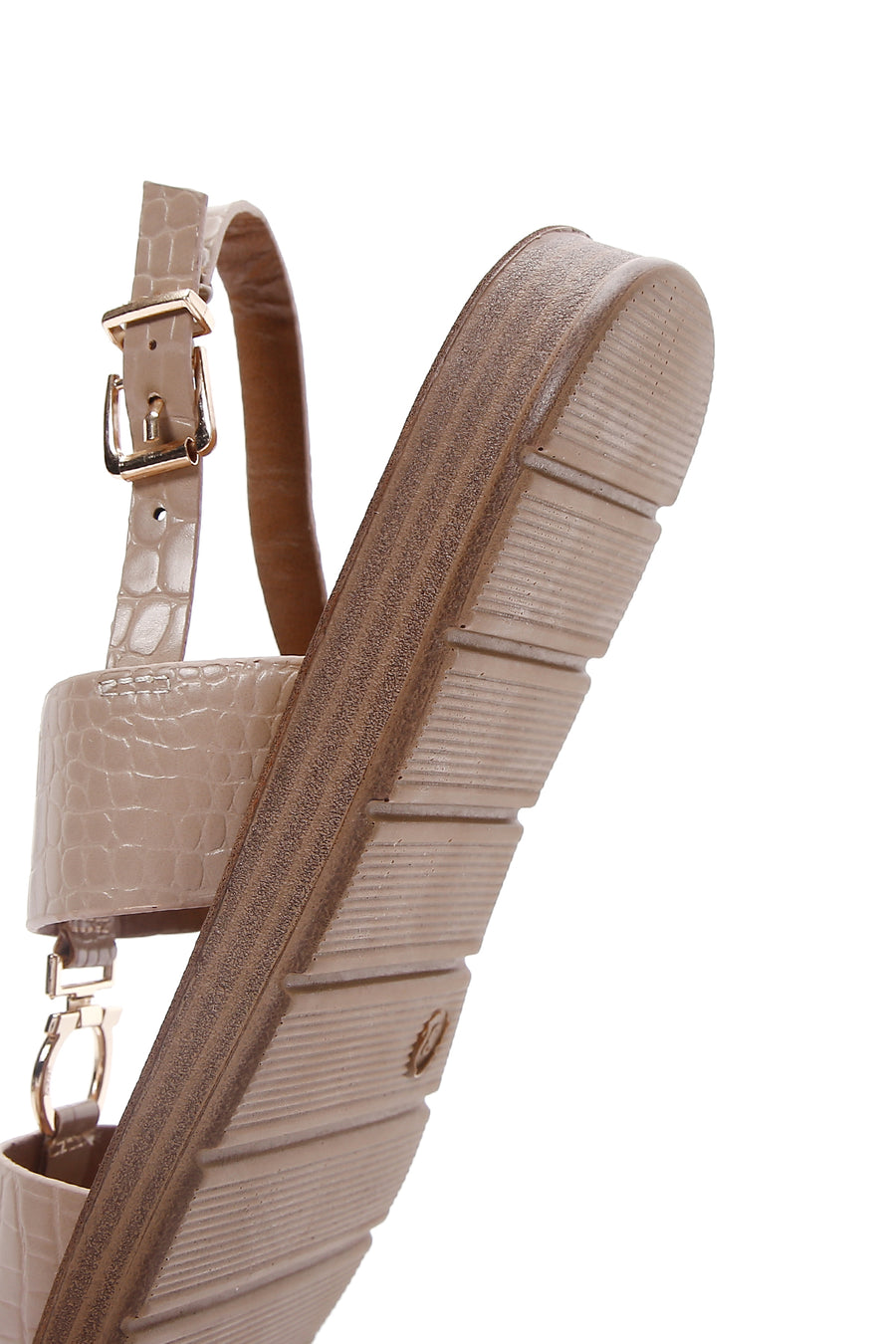 Women's Beige Ankle Strap Sandals