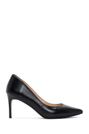 Women's Black Leather Stiletto | Derimod