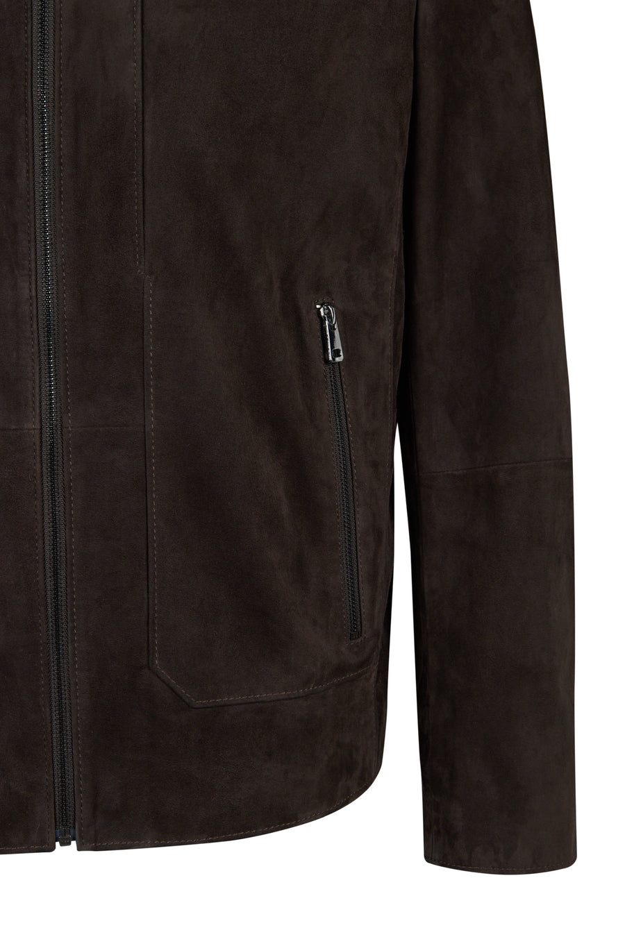 Pedri Male Brown Suede Leather Jacket