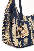 Women's Navy Blue Fabric Shoulder Bag | Derimod