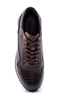 Men's Leather Crocodile Sneaker | Derimod