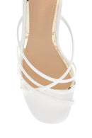 Women's White Printed Heeled Slippers | Derimod