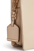 Geox Women's Beige Clarissy Accessory Detailed Leather Crossbody Bag | Derimod
