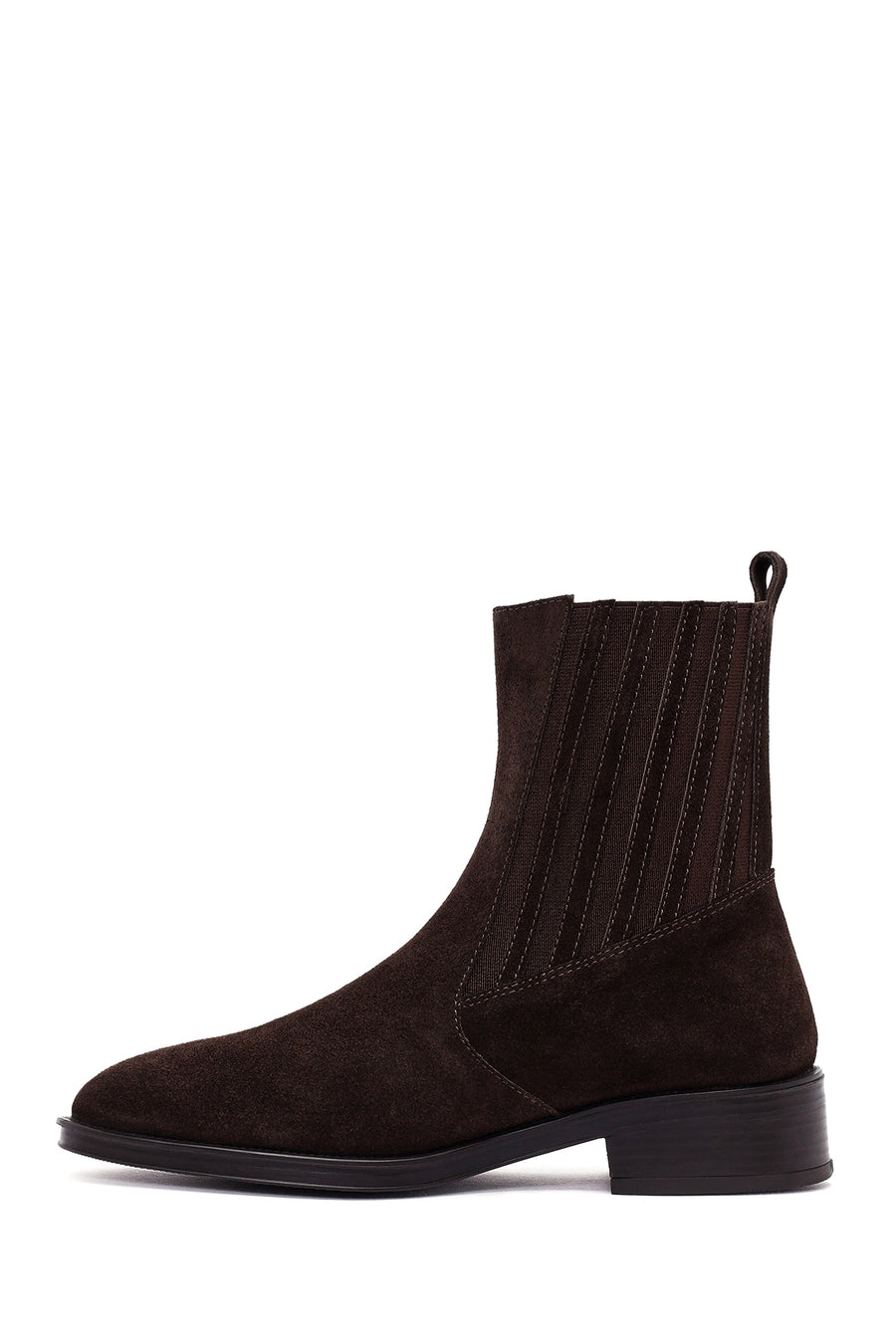 Woman Brown Suede Chelsea Boots