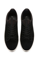 Derimod Fly Men's Black Lace-up Suede Leather Sneaker | Derimod